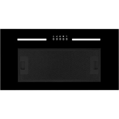 2. Einbau-Küchenabzugshaube MPM-54-OWS-02, schwarzes Glas, LED-Beleuchtung, Absorber und Absaugung