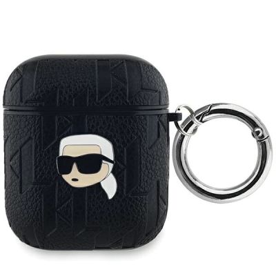 Karl Lagerfeld Monogram Karl Head Case für AirPods 1/2 – Schwarz