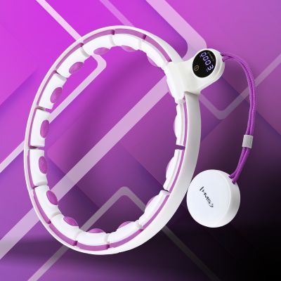 18. HHM17 HULA HOP WEISS/VIOLETT MIT MAGNETEN UND GEWICHT + HMS ZÄHLER