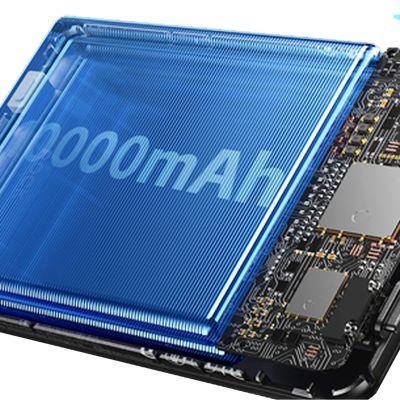 4. Dudao K29 10000 mAh PD 20 W MagSafe Powerbank mit Metallgehäuse, Ständer und integrierten USB-C/ Lightning Kabeln - Silber