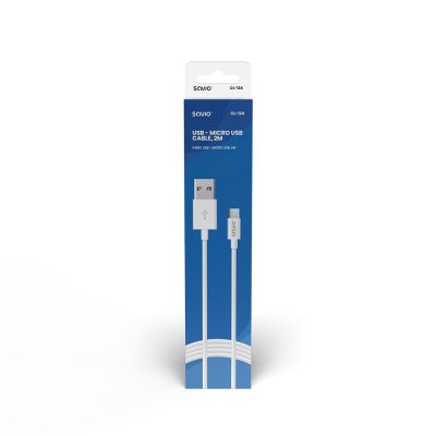 2. SAVIO CL-124 Kabel (Micro USB - USB 2.0 Typ A; 2 m; weiß)