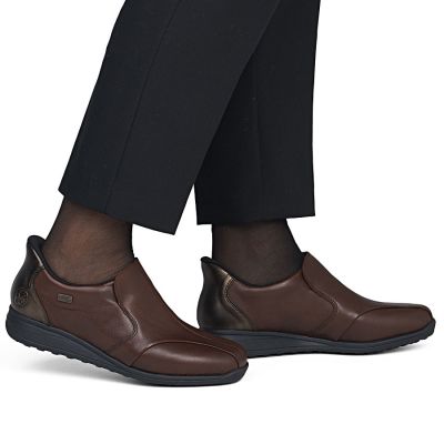6. Rieker 47259-27 bequeme braune Damen-Lederschuhe