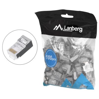 4. LANBERG Netzwerkstecker RJ45 (8P8C) CAT.5E FTP 100 Stück PLS-5000EZ