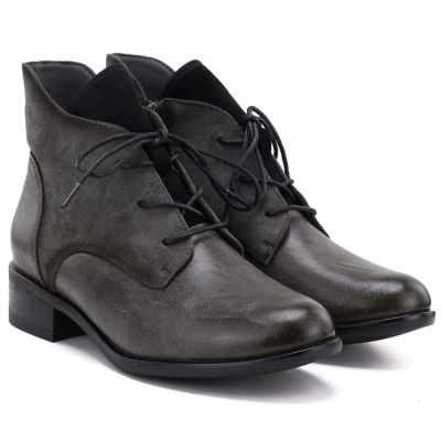8. Gefütterte Damen-Ankle-Boots, grau, Jezzi ASA198-15