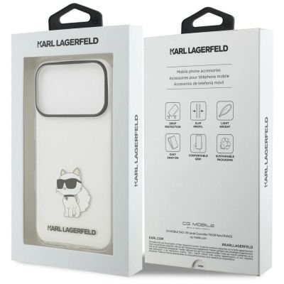 8. Karl Lagerfeld IML NFT Choupette Hülle für iPhone 18 Pro / 17 Pro - Transparent
