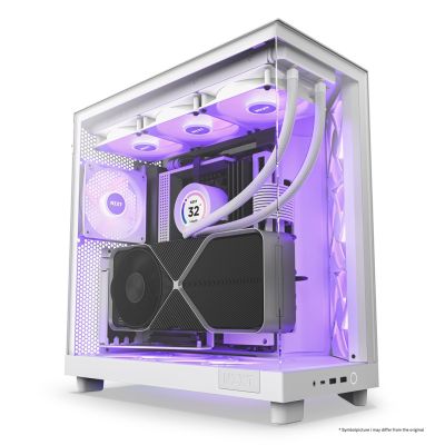 4. NZXT H6 FLOW RGB MIDI-TOWER-COMPUTERGEHÄUSE MIT FENSTER, WEISS
