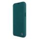 6. Nillkin Qin Leder Pro Hülle iPhone 14 Plus Kamerahülle Holsterhülle Klapphülle Grün
