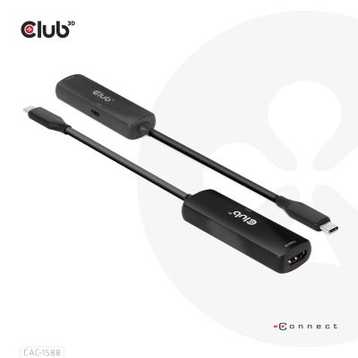 3. CLUB3D CAC-1588 Kabeladapter 0,17 m USB Typ-C HDMI Schwarz