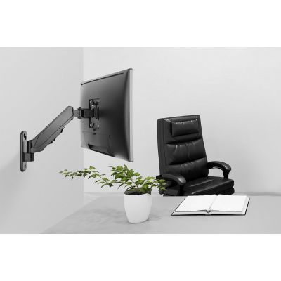 4. Einzelne Wandhalterung für 1 x LCD-Bildschirm, max. 32 Zoll und 8 kg, mit Gasfeder