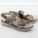2. Damen-Ledersandalen mit Klettverschluss, Metallicbraun, Rieker 60462-90