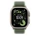 3. Apple Watch 49 mm Grün/Neon Trail Loop M/L – Natur-Titan-Finish