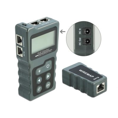7. Delock LCD-Kabeltester RJ45 / PoE / DC - Netzwerktestgerät