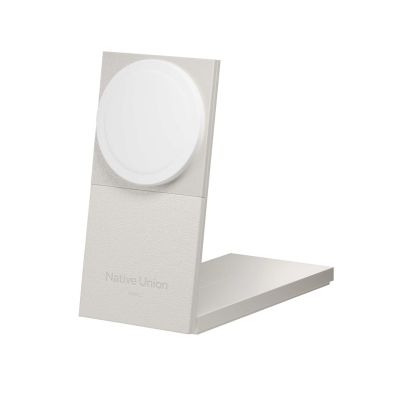 Native Union Rise 2-in-1 MagSafe-kompatibles Qi2 15W Wireless-Ladegerät für zwei Geräte (Sandstein)