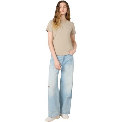 5. Champion Damen Kurzarm-T-Shirt Beige 118408 MS041