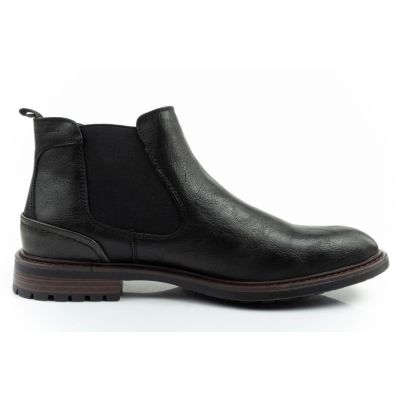 4. Wrangler Randy Herren Schuhe Chelsea Boots elegant modisch Slip-On Schwarz