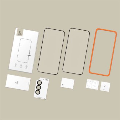 7. Tech-Protect Easy Set+ 3er-Pack Schutzglas für Samsung Galaxy S26 – Schwarz
