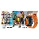 16. Gravity GT15-2 Smartwatch, oranges Silikonarmband + schwarzes Armband