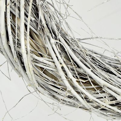 3. DEKORATIVER KRANZ 40 CM WEISS