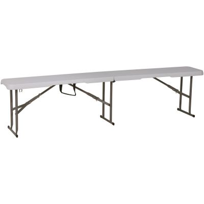 12. Klappbare Cateringbank 183 x 28 x 43 cm, weiß
