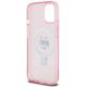 7. Karl Lagerfeld KLHMP15SHMRSCHP iPhone 15 6,1" rosa/rosa Hardcase Ringständer Choupette Head MagSafe
