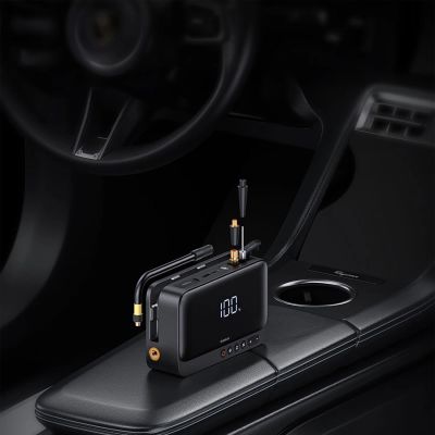 13. Starthilfe Baseus Super Energy BS-CH013 4in1 600A mit Taschenlampe / 6000mAh Powerbank / Kompressor - Schwarz