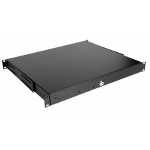 19"-Schubladensystem für 1U-Serverschränke, abschließbar, schwarz (EZD-1-B)