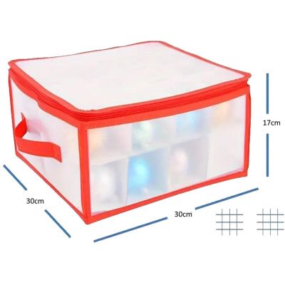 4. AUFBEWAHRUNGSBOX FÜR CHRISTBAUMKUGELN 34X34X17CM