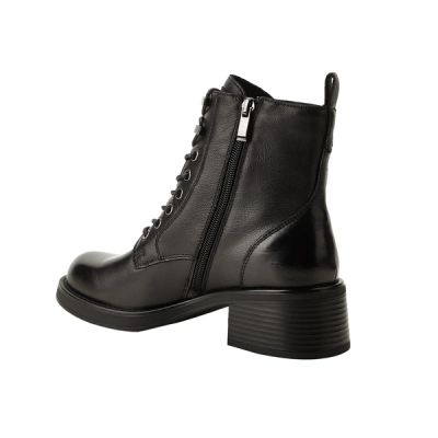 4. Lee Cooper Damenschuhe, Stiefeletten, schwarz, mit Reißverschluss, Naturleder