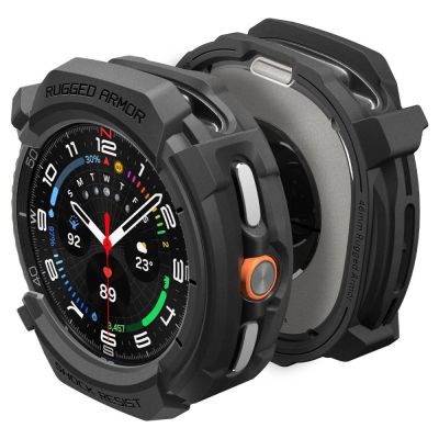 Spigen Rugged Armor Case für Samsung Galaxy Watch 8 Classic 46 mm – Mattschwarz