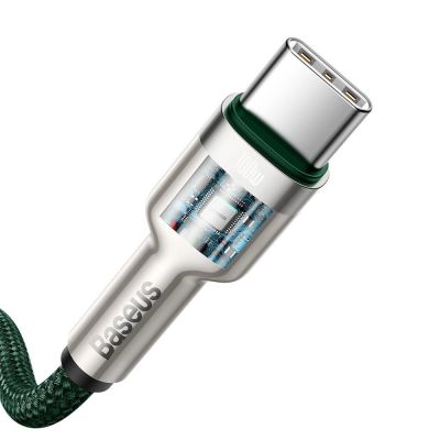 4. Baseus Cafule Series Metal Data USB-C / USB-C PD QC SCP 100W 5A 2 m Kabel - Grün