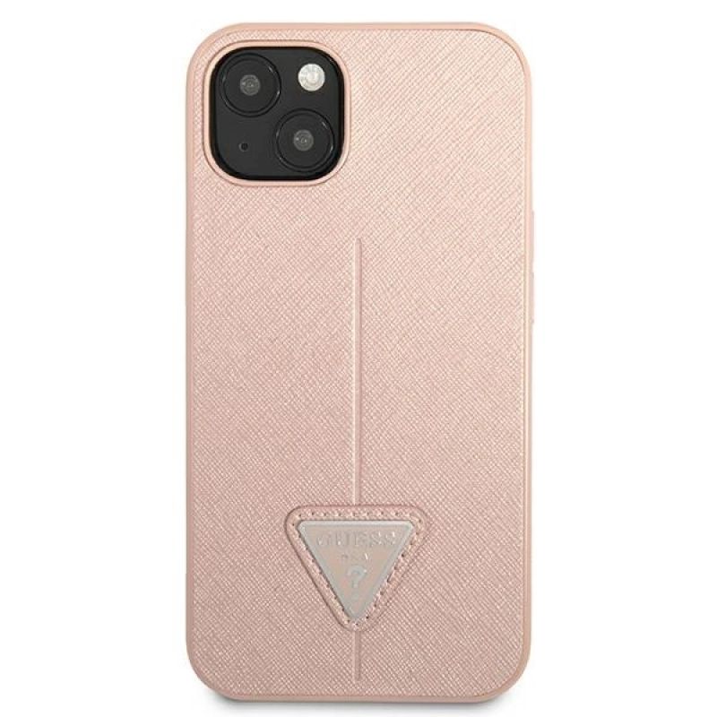 3. Guess GUHCP13SPSATLP iPhone 13 mini 5.4" pink/pink Hardcase SaffianoTriangle Logo