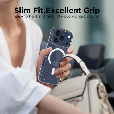 4. Tech-Protect FlexAir MagSafe Case für iPhone 17 Pro Max – Klarer Glitzer
