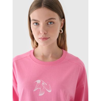 Übergroßes bedrucktes Damen-T-Shirt 4F 4FRAW24TTSHF2582-54S