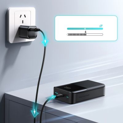 9. Joyroom JR-QP192 Star Series Mini 20000mAh 22,5W Powerbank mit Digitalanzeige - Schwarz