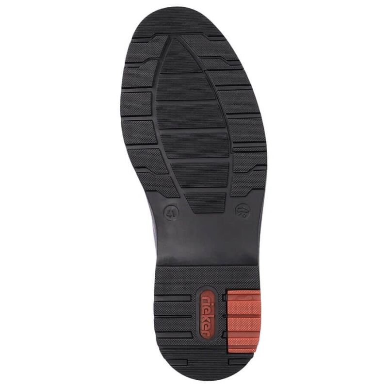 39. Rieker M RKR625 bequeme Lederstiefelette mit Wollfutter, braun