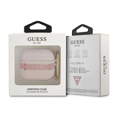 3. Guess GUA3HHTSP AirPods 3 Cover Pink/Pink Strap Collection