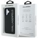 8. Karl Lagerfeld HC 3D Rubber Längliche Glitzer iPhone 16 Hülle - Schwarz