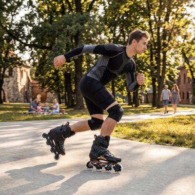 2. NA1601 SLALOM ROLLER SKATES SLAYD BLACK GRÖSSE 44 NILS EXTREME