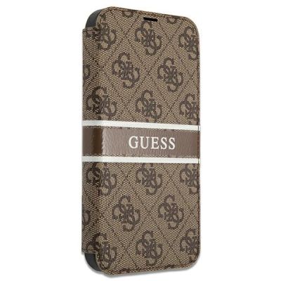 3. Guess GUBKP13L4GDBR iPhone 13 Pro / 13 6.1" braun/braunes Buch 4G Stripe