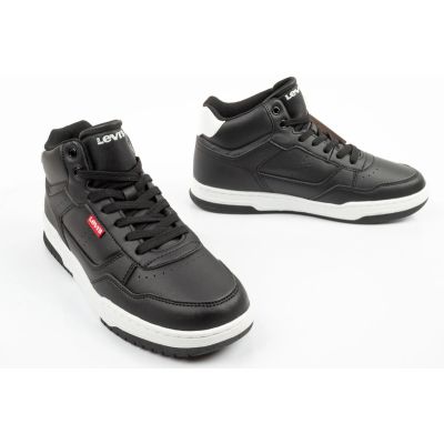 7. Levi's John SE schwarze High-Top-Sportschuhe für Kinder