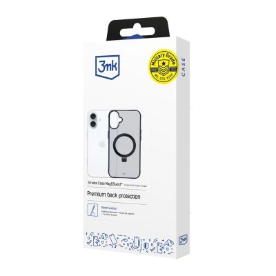 11. 3mk Smoke Case Mag&Stand Hülle für Apple iPhone 16 plus – transparent