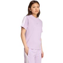 adidas Essentials 3-Streifen Baumwolle Damen T-Shirt Helllila JV7362