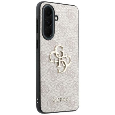 4. Guess Lederhülle mit Metalllogo für Samsung Galaxy A37 5G – Rosa
