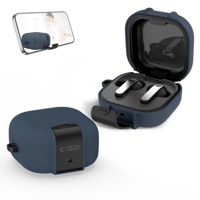 3. Tech-Protect Slim Hook Hülle für Samsung Galaxy Buds 4 / 4 Pro – Marineblau