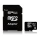 Silicon Power microSDHC Elite 8GB CL10 UHS-1 (U1) Speicherkarte + microSD-SD-Adapter (SP008GBSTHBU1V10SP)