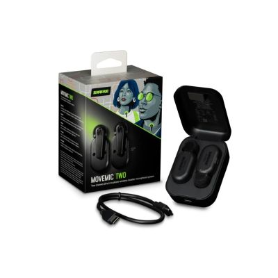 3. Shure MV-TWO-Z6 – Zwei MoveMic MV-LAV Funkmikrofone, Ladecase