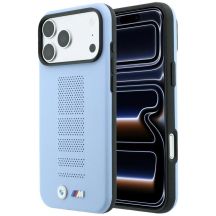 BMW M Blue Perfo Metal Logo MagSafe Hülle für iPhone 18 Pro Max / 17 Pro Max - Blau