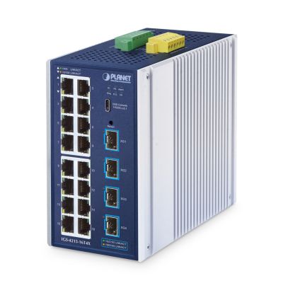PLANET IGS-4215-16T4X Managed Network Switch L2/L4 Gigabit Ethernet (10/100/1000) Aluminium, Blau
