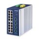 PLANET IGS-4215-16T4X Managed Network Switch L2/L4 Gigabit Ethernet (10/100/1000) Aluminium, Blau
