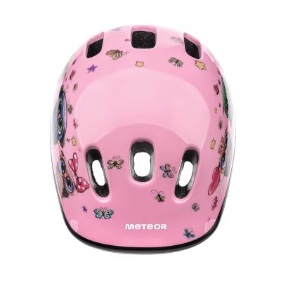 4. Meteor KS06 S Fahrradhelm 48-52 cm Little Owl Pink 24809